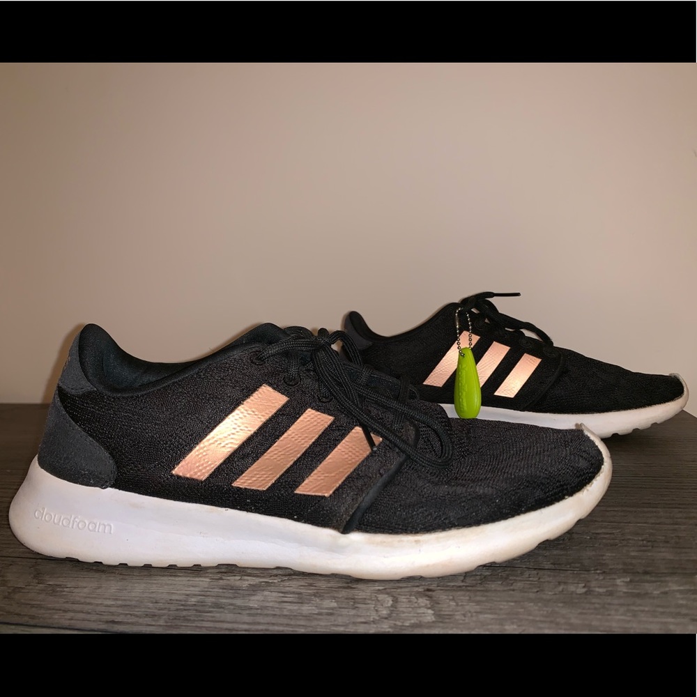 Snake Patter Adidas Rose Gold Stripe Running Shoe